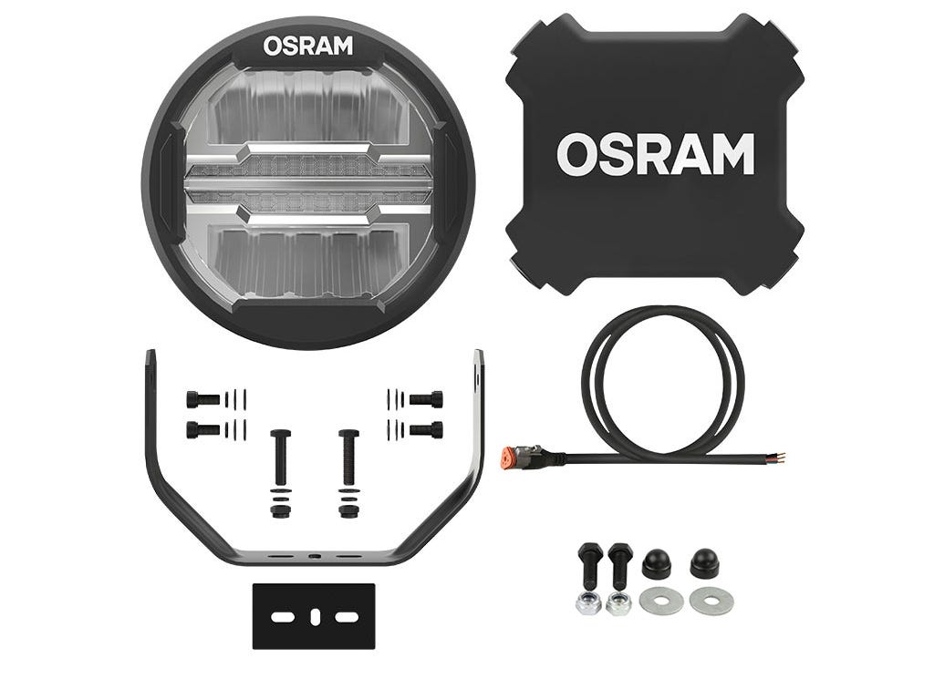 Toyota Land Cruiser 10in OSRAM LED Light Round MX260-CB / Combo Beam AND Mounting Kit